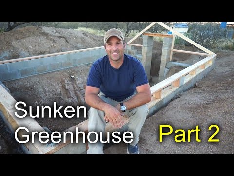 Sunken Greenhouse Part 2 - Block, Concrete and subframe