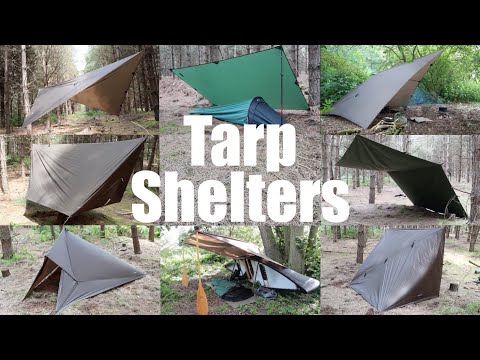 The Tarps I use for Bushcraft and Wild Camping. My Top Five Tarp Shelter Set-ups.