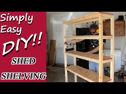 DIY Shed Shelves