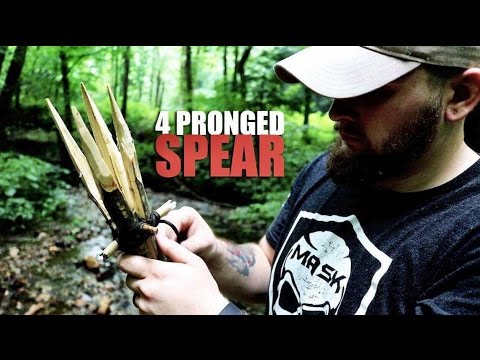 How To Make The 4 Pronged Spear For Hunting &amp; Fishing | Bushcraft &amp; Survival