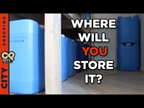 How to store water for emergencies (containers and places to put them)