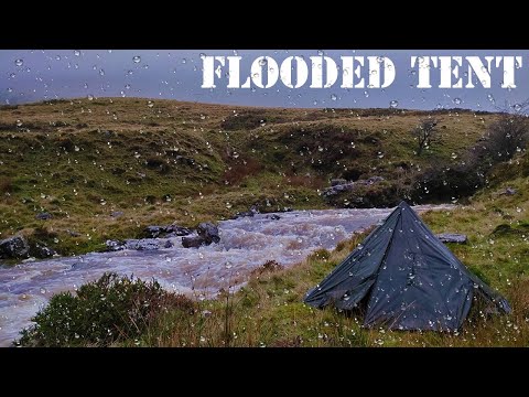 A Dangerous Wild Camping Trip During Heavy Rain | Flooded Tent
