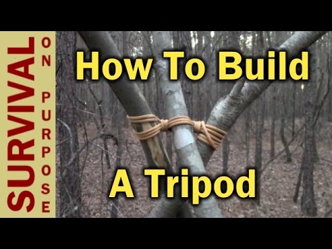 How To Make A Tripod - How To Tie A Tripod Lashing Like a Boy Scout
