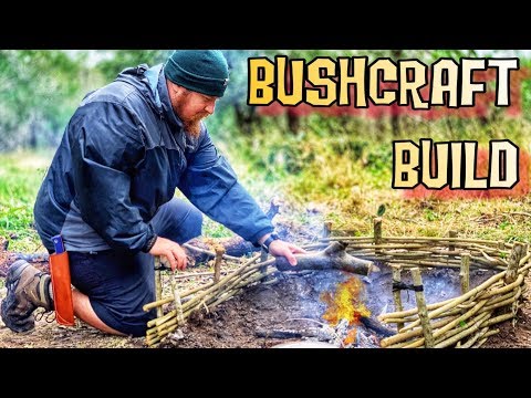 Making A Bushcraft Camp Fire Pit / Day 9 of 30 Day Survival Challenge Texas