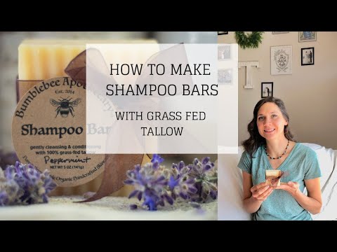 How to Make Shampoo Bars with Tallow | SHAMPOO BARS DIY | Bumblebee Apothecary