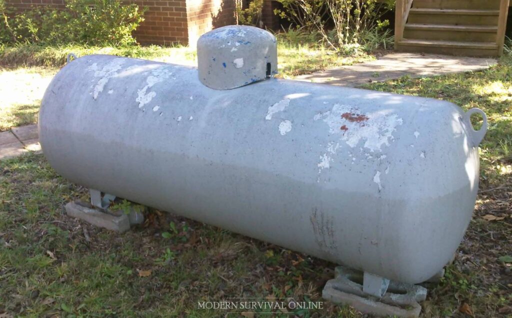 propane tank on property