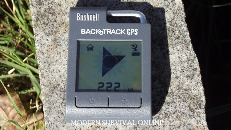Bushnell Backtrack GPS showing distance from Home position