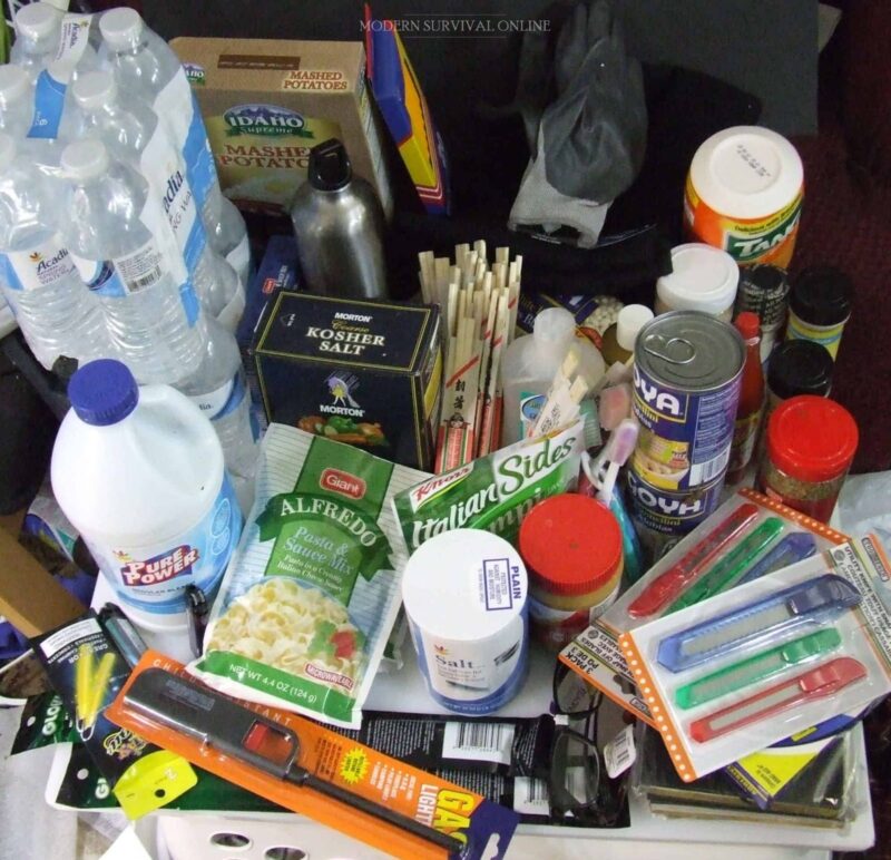 stockpile items water bleach salt toothbrushes and more