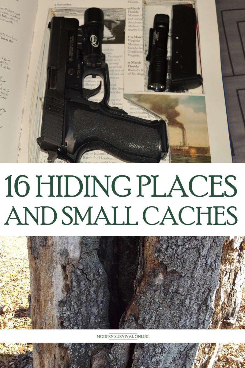 hiding places caches Pinterest image