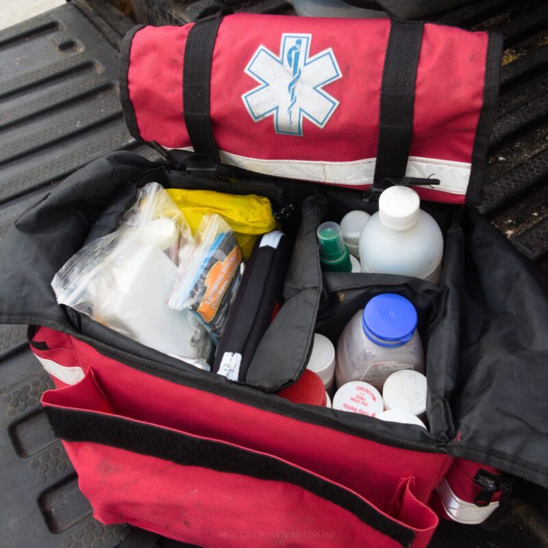 large first aid kit open