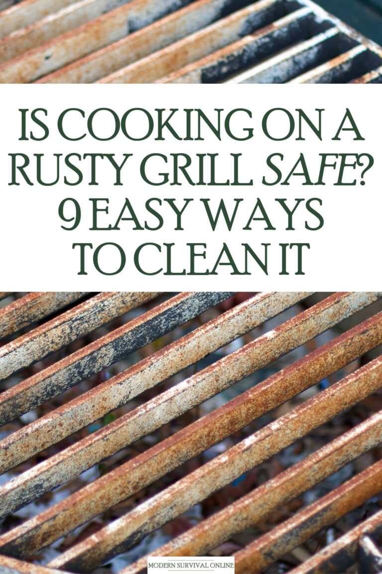 cooking on rusty grill