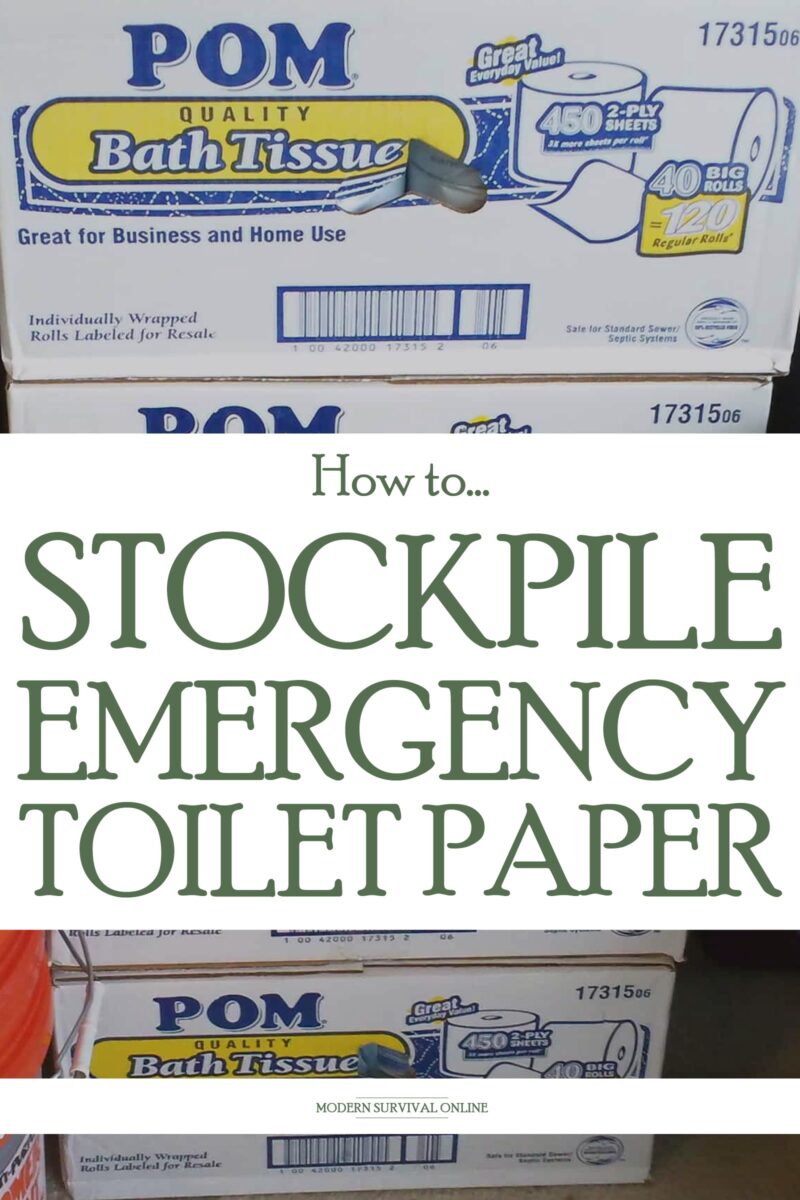 toilet paper stockpiling Pinterest image