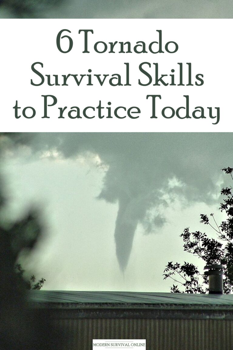 tornado survival skills Pinterest image