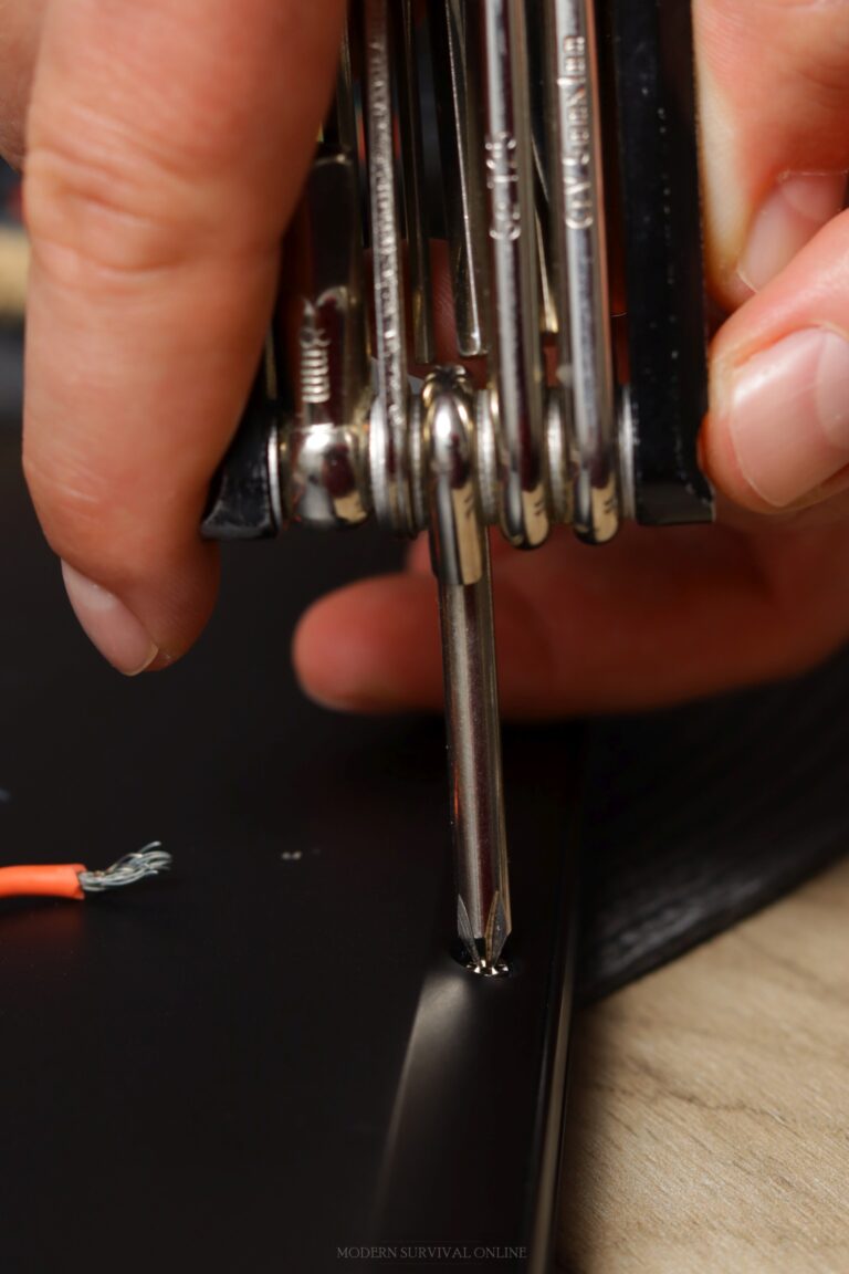 using the screwdriver from a multi-tool