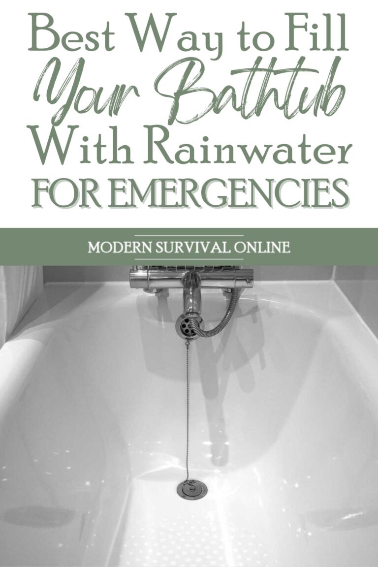 fill bathtub with rainwater for emergencies pinterest