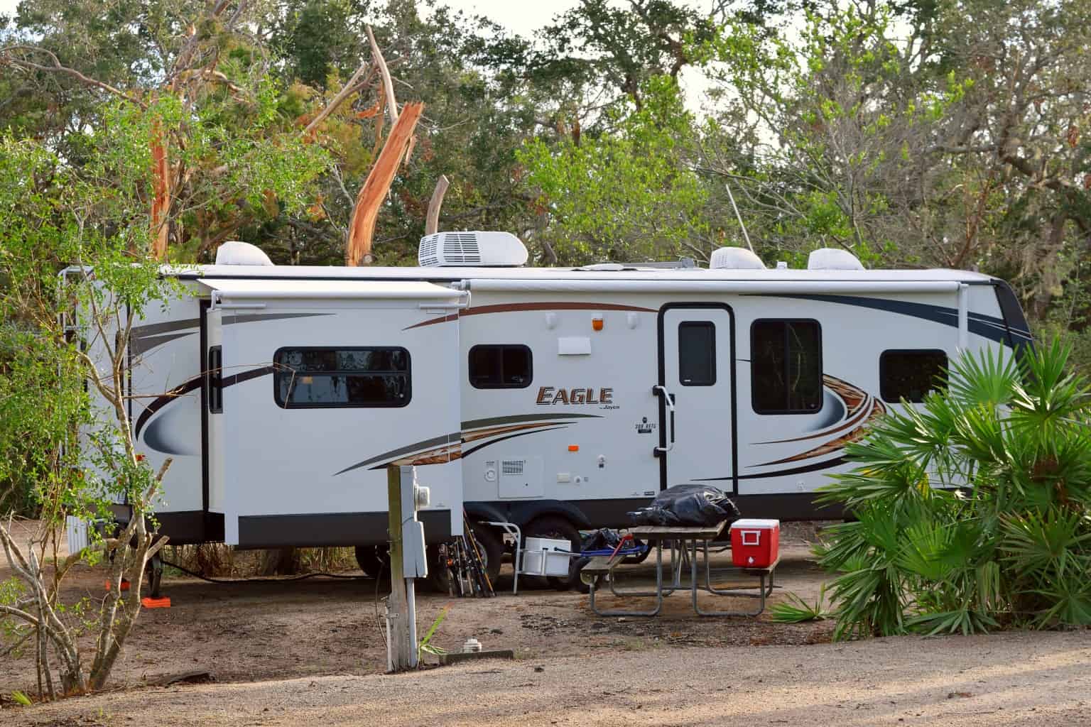 rv in camping location