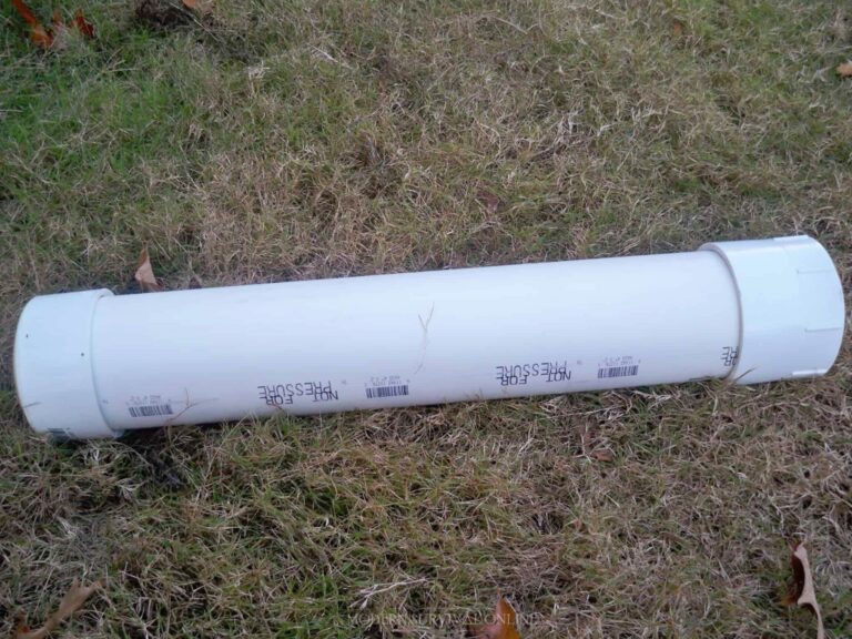 a PVC pipe used for caching purposes